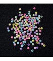 Plastik Oval Köşeli Boncuk - 25 GR - Mix Renk