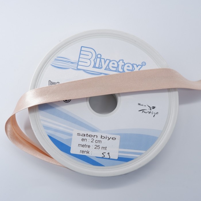 5 Metre -Saten Biyetex Biye - 053 No 2 Cm