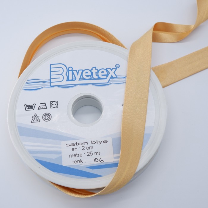 25 Metre - Saten Biye - 2 Cm Biyetex - No 006