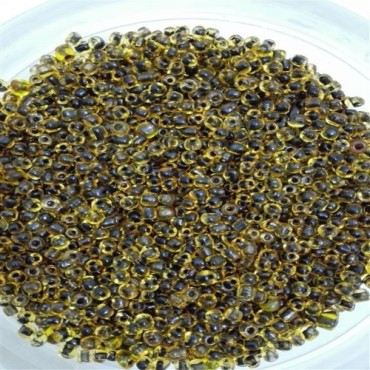 Kum Boncuk 250 Gr - İçi Boyalı Sarı Siyah