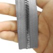 Çanta Fermuarı - Metal Görünümlü Metalize Diş - Gri - 1 Adet