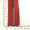 Çanta Fermuarı - Metal Görünümlü Metalize Diş - Kırmızı - 5 Adet