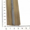 Çanta Fermuarı - Metal Görünümlü Metalize Diş - Kahverengi - 5 Adet