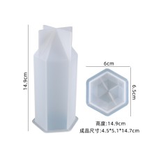 Kristal Kule Epoksi Reçine Silikon Kalıp 14,7 x 4,5 x 5,1 cm 
