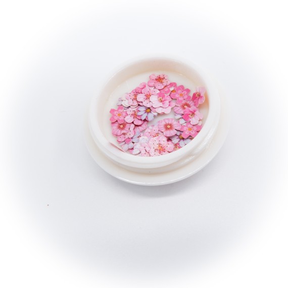 5D Renkli Pembe Tonları Mini Çiçek