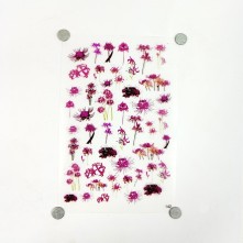 Reçine Epoksi Sticker - Pembe Çiçek