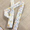 10 METRE - Desenli Koton Biye - 3 Cm Sarı Çıtır Çiçekler