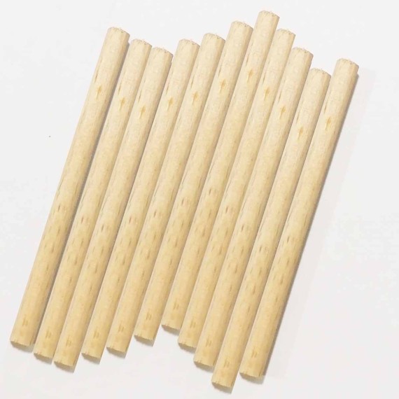 25 Adet - Bambu çubuk - 8 mm x 12 cm ebatlarında