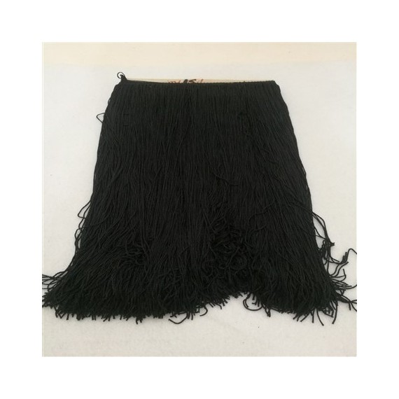 10 Metre - Elbiselik Saçak Siyah 30 cm