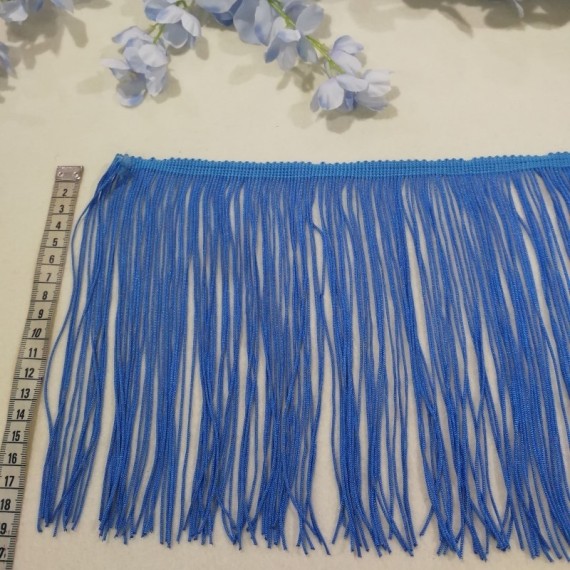 10 Metre - İp Saçak Mavi 20 Cm