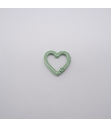Yaylı Halka - Kalp Şekilli - Açık Yeşil - 1 Adet
