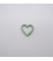 Yaylı Halka - Kalp Şekilli - Açık Yeşil - 1 Adet