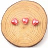 Porselen Kalp Boncuk - Kırmızı - 1 Dizi - 10 mm