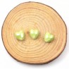 Porselen Kalp Boncuk - Açık Yeşil - 1 Dizi - 10 mm