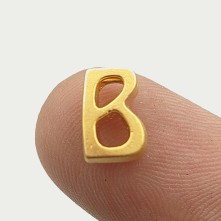 "B" Mini Harfler Lak Kaplama Gold