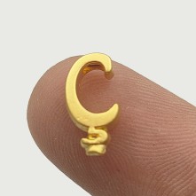 "Ç" Mini Harfler Lak Kaplama Gold