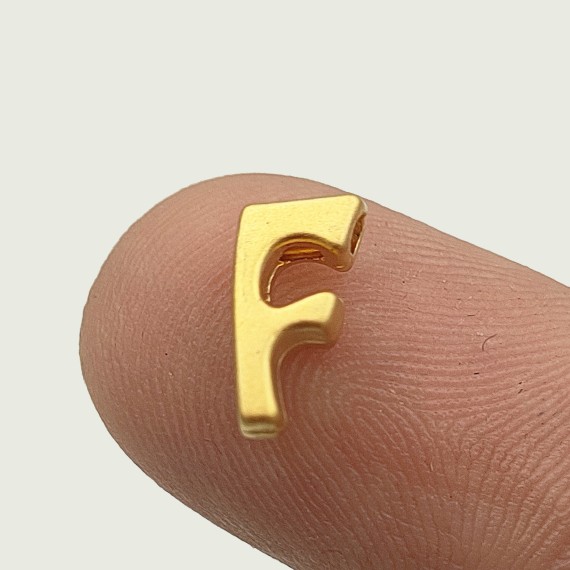 \\"F\\" Mini Harfler Lak Kaplama Gold