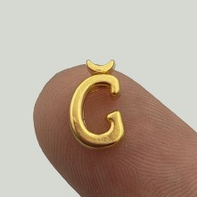 "Ğ" Mini Harfler Lak Kaplama Gold