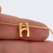 \\"H\\" Mini Harfler Lak Kaplama Gold 3 Adet