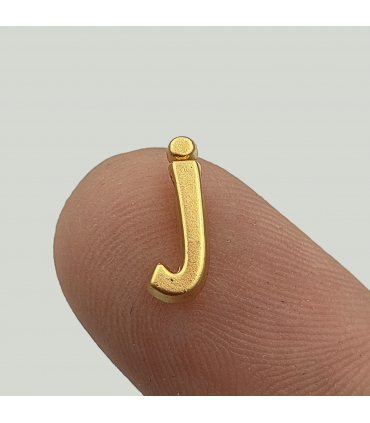 \\"J\\" Mini Harfler Lak Kaplama Gold - 3 Adet