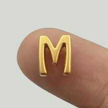 "M" Mini Harfler Lak Kaplama Gold