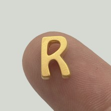 "R" Mini Harfler Lak Kaplama Gold