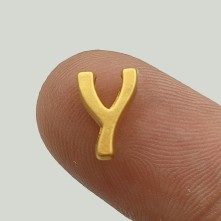 "Y" Mini Harfler Lak Kaplama Gold