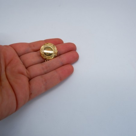 20 mm Kapaklı Kolye Ucu - Gold Kaplama