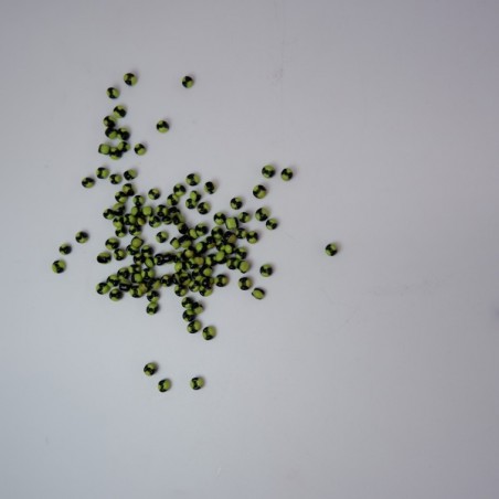 Kum Boncuk - Siyah / Yeşil - 25 Gr - 4 mm
