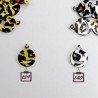 Leopar pul emoji takstil takı bujiteri pulu üstten kulplu 10 mm - 250 gr