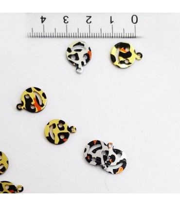 Leopar pul emoji takstil takı bujiteri pulu üstten kulplu 10 mm - 1kg