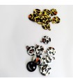 Leopar pul emoji takstil takı bujiteri pulu üstten kulplu 10 mm - 1kg