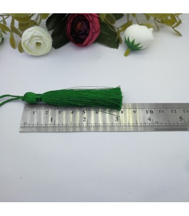 10 Adet - 7-8 cm İpek Püskül - yeşil