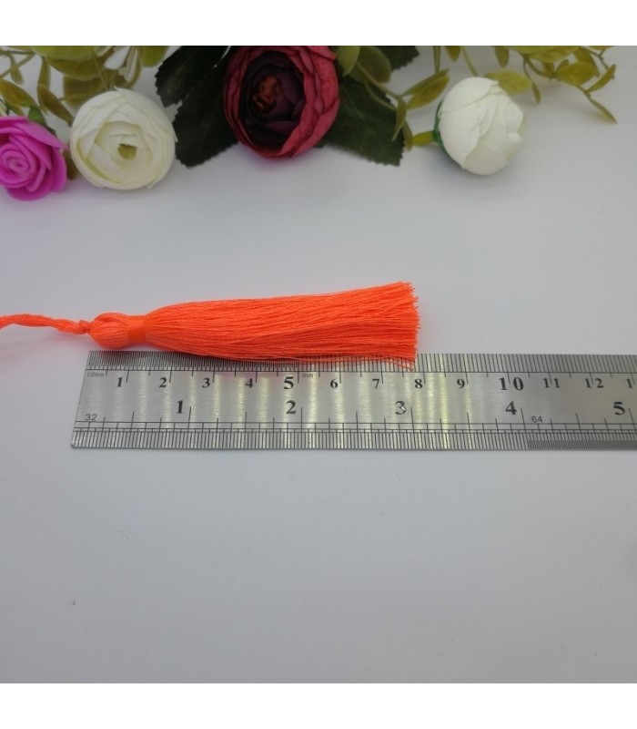 50 Adet - 7-8 cm İpek Püskül - Nar Çiçeği