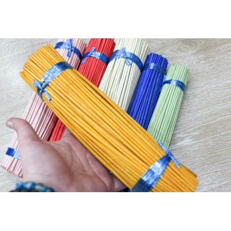 Renkli Esans Bambu çubuk - 2mm x 16 cm ebatlarında - Turuncu 500 gr
