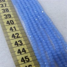 4 mm İpe Dizili Kristal Boncuk Çin Camı Mat Deniz Mavisi