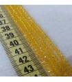 4 mm İpe Dizili Kristal Boncuk Çin Camı Şeffaf Sarı