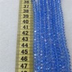 6mm İpe Dizili Kristal Boncuk Çin Camı şeffaf acık mavi