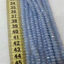 6 mm İpe Dizili Kristal Boncuk Çin Camı mar janjan Sedef mavi