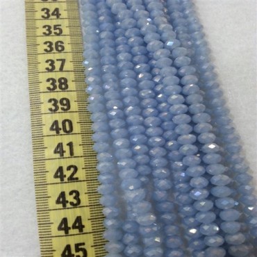 6 mm İpe Dizili Kristal Boncuk Çin Camı mat janjan mavi
