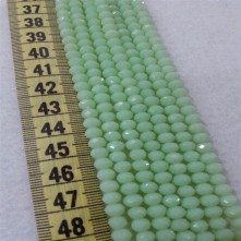 İpe Dizili Kristal Boncuk Çin Camı 6 mm Mat Sedef Yeşili
