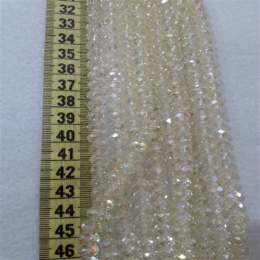 8 mm İpe Dizili Kristal Boncuk Çin Camı Janjan Pudra