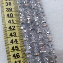8 mm İpe Dizili Kristal Boncuk Çin Camı aynalı gümüş