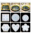 Hologramlı Kalp Bardak Altı ve Dekoratif - Hobi Silikon Kalıbı -Kod:486