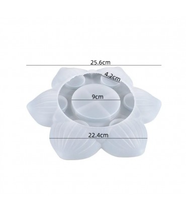 Çiçek Mum Altlığı Epoksi Kalıbı - Hobi Silikon Kalıbı -Kod:1070