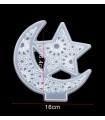 16cm x 16,4cm - Ay Yıldız Epoksi Kalıbı - Kod:480