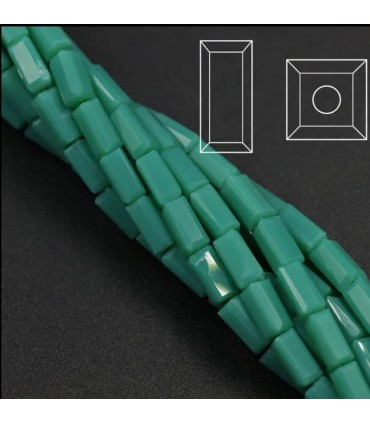 4,5mm x 2,5mm - Baget Kristal Boncuk - Turkuaz Yeşil