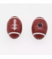 Amerikan Futbolu Topu - Delikli Plastik Boncuk 10 Adet