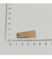 Ahşap ve epoksi görünümlü kolye küpe ucu -Dikdörtgen Model Turuncu