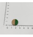 Ahşap ve epoksi görünümlü kolye küpe ucu - Yuvarlak - Küçük Yeşil